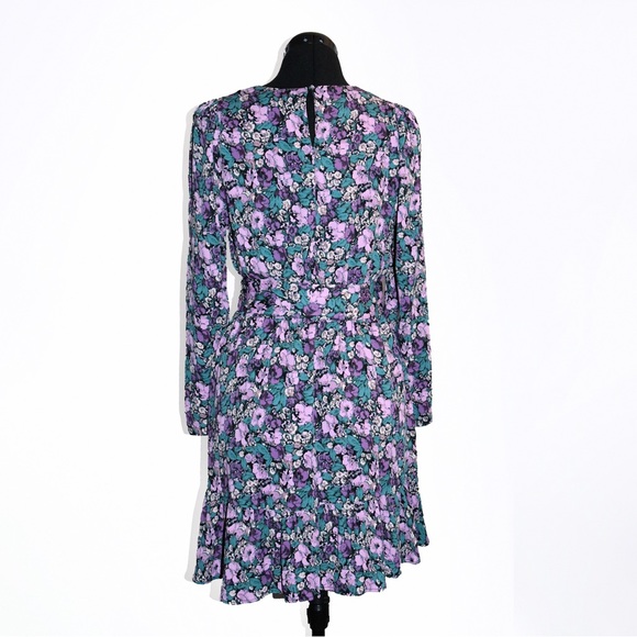 Brand new & Other Stories Lavender Turquoise Floral Mini Dress - Picture 5 of 15